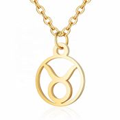 Zodiak Halsband: Oxen - Zodiak, guld