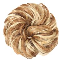 Messy Bun Hårsnodd med lockigt konstgjordt hår - 22H28A Honey Blond Mix