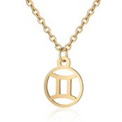 Zodiak Halsband: Tvillingarna - Zodiak, guld