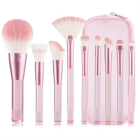 Technique PRO Translucent Perfection Makeup Borste Set - 9 Makeupborstar med väska (PINK)