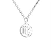 Zodiak Halsband: Jungfrun - Zodiak, Silver 