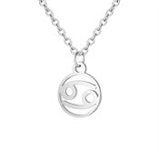 Zodiak Halsband: Kräftan - Zodiak, Silver